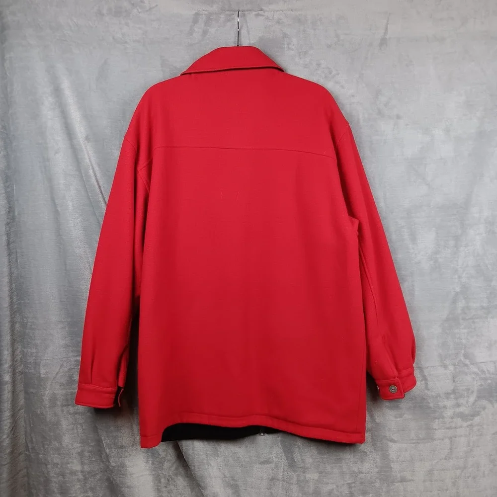 Marlboro Reversible‎ Jacket Red Black Zip Front Workwear Mens Sz XL
